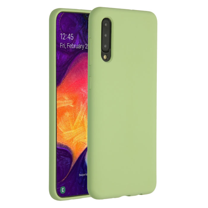 Custodia in silicone per Samsung Galaxy M30S - Cover liquida morbida opaca verde