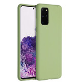 HATOLY Coque en Silicone Samsung Galaxy M30S - Coque Souple Matte Liquid Cover Vert