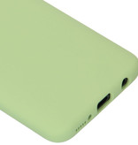 HATOLY Silikonowe etui Samsung Galaxy M21 - miękkie matowe etui Liquid Cover w kolorze zielonym
