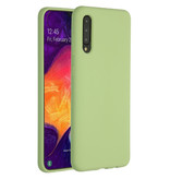 HATOLY Samsung Galaxy A30 Silicone Case - Soft Matte Case Liquid Cover Green