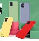 HATOLY Silikonowe etui Samsung Galaxy A30 - miękkie matowe etui Liquid Cover w kolorze zielonym