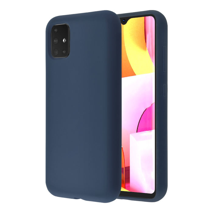 Silikonowe etui Samsung Galaxy S10 - miękkie matowe etui Liquid Cover w kolorze niebieskim