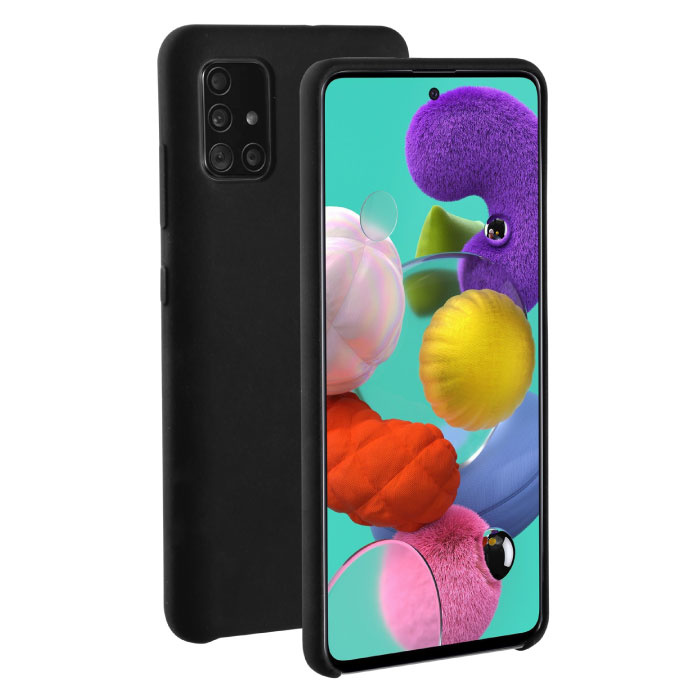 Silikonowe etui Samsung Galaxy M30S - miękkie matowe etui Liquid Cover w kolorze czarnym