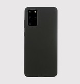 HATOLY Coque en Silicone Samsung Galaxy M30S - Coque Souple Matte Liquid Cover Noire