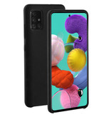 HATOLY Silikonowe etui Samsung Galaxy A50 - miękkie matowe etui Liquid Cover w kolorze czarnym