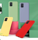 HATOLY Funda de silicona para Samsung Galaxy A20 - Carcasa blanda mate con líquido negro