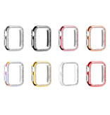 Stuff Certified® Diamond Case for iWatch Series 38mm - Hard Bumper Case Cover Silver