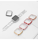 Stuff Certified® Diamond Case for iWatch Series 38mm - Hard Bumper Case Cover Silver