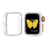 Stuff Certified® Diamantgehäuse für iWatch Serie 44mm - Hartes Stoßfängergehäuse transparent