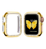 Stuff Certified® Custodia Diamond per serie iWatch 44mm - Cover rigida per paraurti color oro