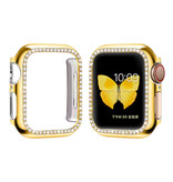 Stuff Certified® Diamond Case for iWatch Series 44mm - Hard Bumper Case Cover Gold