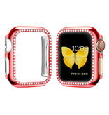 Stuff Certified® Custodia Diamond per serie iWatch 44mm - Cover rigida per paraurti rossa