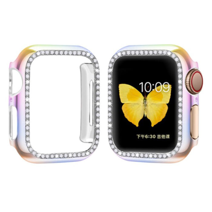 Custodia Diamond per serie iWatch da 44 mm - Cover rigida con paraurti Mix di colori