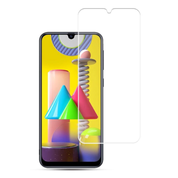 Paquete de 2 protectores de pantalla de cubierta completa para Samsung Galaxy M21 9D Película de vidrio templado Gafas de vidrio templado