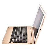Stuff Certified® Funda con teclado para iPad 9.7 "- QWERTY Teclado multifunción Bluetooth Funda inteligente de aluminio Funda Dorada