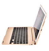 Stuff Certified® Tastaturhülle für iPad 9,7" - QWERTY Multifunktionstastatur Bluetooth Aluminium Smart Cover Hülle Gold