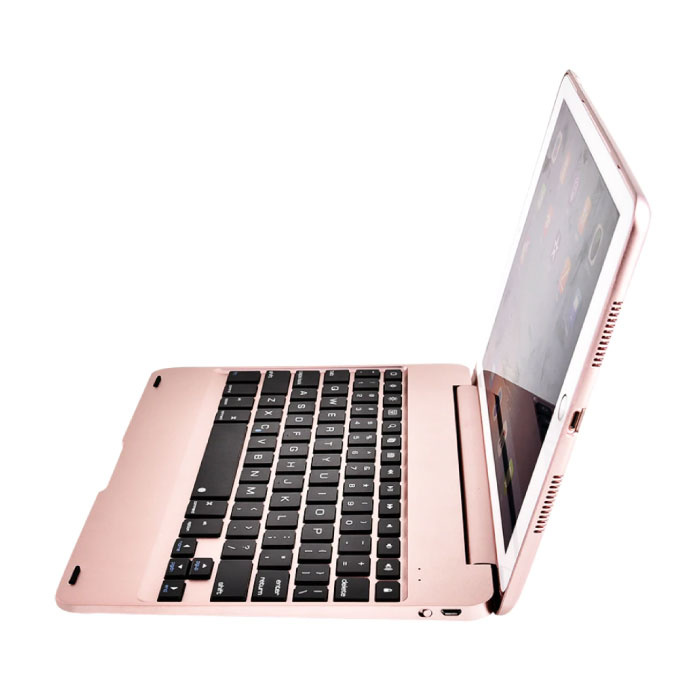 Stuff Certified® Toetsenbord Hoes voor iPad 9.7" - QWERTY Multifunctionele Keyboard Bluetooth Aluminium Smart Cover Case Hoesje Roze
