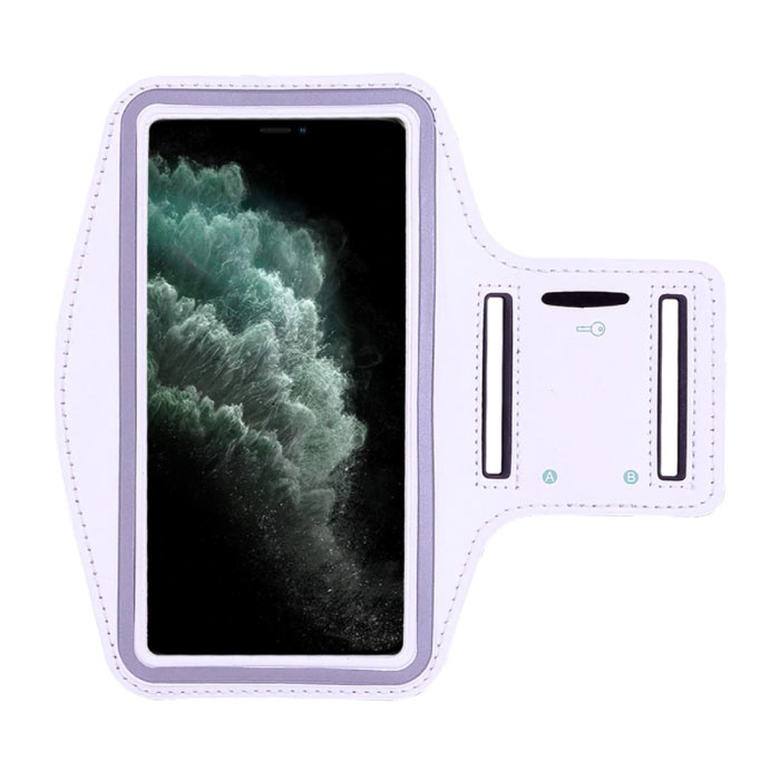 Waterproof Case for iPhone XS Max - Sport Pouch Pouch Cover Case Armband Jogging Running Hard White