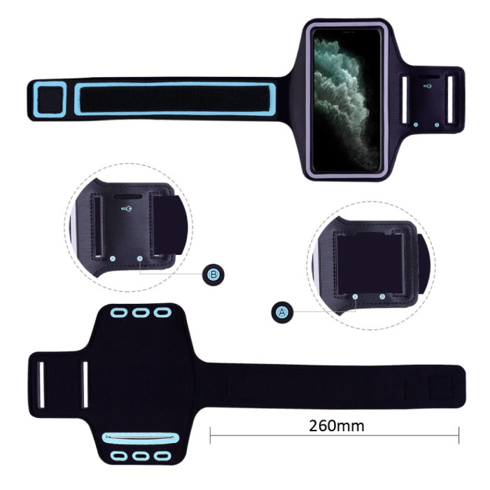 Stuff Certified® Wodoodporny pokrowiec na iPhone 12 Pro Max - pokrowiec sportowy pokrowiec etui opaska na ramię do biegania do biegania