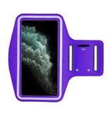 Stuff Certified® Waterproof Case for iPhone SE (2016) - Sports Bag Pouch Cover Case Bracelet Jogging Hard Running Purple