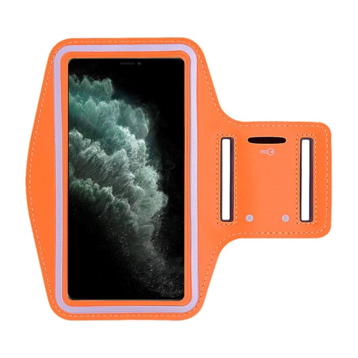 Wasserdichte Hülle für iPhone 6 - Sporttasche Pouch Cover Case Armband Jogging Running Hard Orange