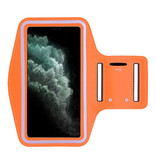 Stuff Certified® Funda impermeable para iPhone SE (2016) - Bolsa deportiva Funda protectora para bolsa Pulsera Correr Correr duro Naranja