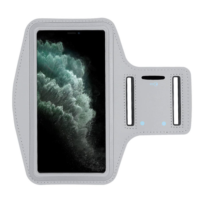 Funda impermeable para iPhone 11 Pro Max - Funda deportiva Funda Funda Brazalete Correr Correr Gris duro