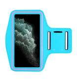 Stuff Certified® Coque étanche pour iPhone SE (2016) – Sac de sport, pochette, bracelet, jogging, course à pied, bleu clair