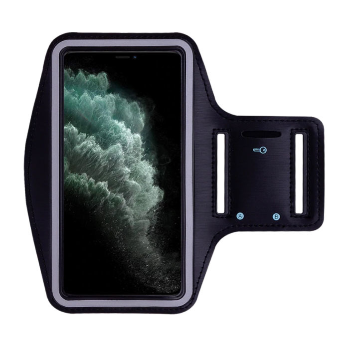 Waterdicht Hoesje voor iPhone 11 Pro Max - Sport Tasje Zakje Cover Case Armband Jogging Hard Lopen Zwart