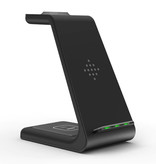 Bonola 3 in 1 Oplaadstation voor Apple iPhone / iWatch / AirPods -  Charging Dock 18W Wireless Pad Zwart / Wit