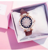 Stuff Certified® Starry Sky Watch Ladies - Luksusowy mechanizm kwarcowy Anologue dla kobiet Brązowy