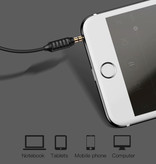 Baseus Słuchawki z mikrofonem i sterowaniem jednym przyciskiem - słuchawki 3,5 mm AUX Słuchawki przewodowe Słuchawki czarne