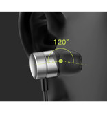Baseus Auricolari con microfono e controllo a un pulsante - Auricolari AUX da 3,5 mm Auricolari cablati Auricolare argento
