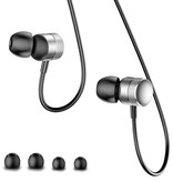Baseus Kopfhörer mit Mikrofon und One-Button-Steuerung - 3,5-mm-AUX-Kopfhörer Kabelgebundene Kopfhörer Kopfhörer Silber