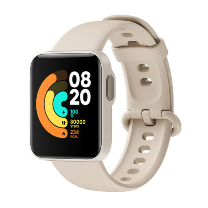 Mi Watch Lite - Smartwatch sportivo Fitness Sport Activity Tracker con cardiofrequenzimetro - iOS Android 5ATM iPhone Samsung Huawei Beige