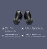 Baseus Encok WM01 Drahtlose Ohrhörer - Touch Control-Ohrhörer TWS Bluetooth 5.0-Ohrhörer Ohrhörer Ohrhörer Weiß