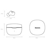 Baseus Écouteurs sans fil Encok WM01 - Écouteurs à commande tactile TWS Bluetooth 5.0 Écouteurs Écouteurs Écouteurs Blanc