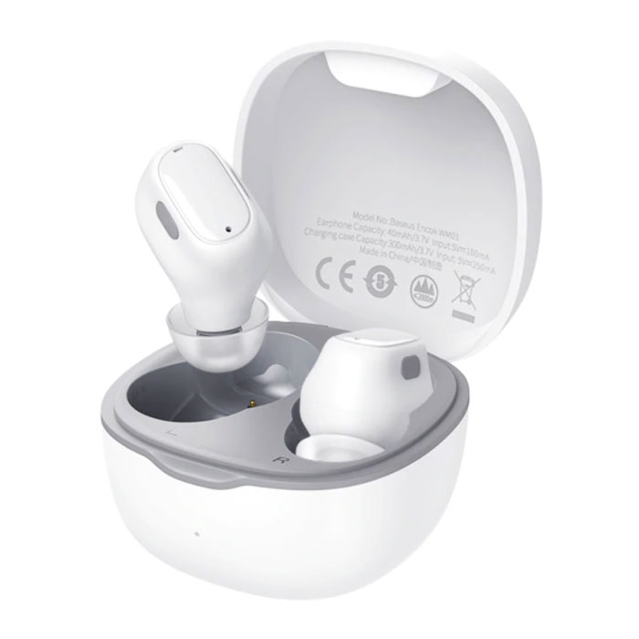 Baseus Écouteurs sans fil Encok WM01 - Écouteurs à commande tactile TWS Bluetooth 5.0 Écouteurs Écouteurs Écouteurs Blanc