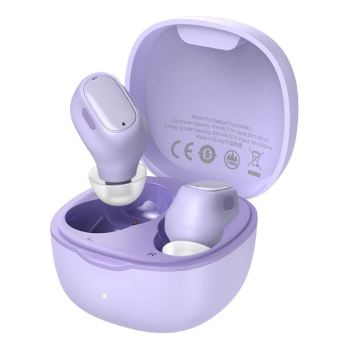 Écouteurs sans fil Encok WM01 - Écouteurs à commande tactile TWS Bluetooth 5.0 Écouteurs Écouteurs Violet