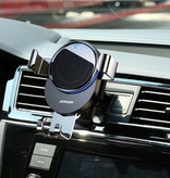 Joyroom Chargeur de voiture sans fil Qi 15W - Charge rapide 3.0 - Chargeur de clip Airvent Chargeur universel de voiture sans fil Noir