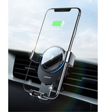 Joyroom Qi Wireless Car Charger 15W - Quick Charge 3.0 - Airvent Clip Charger Universal Wireless Car Charging Pad Black