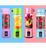 Qihui Draagbare Blender met 6 Freesmessen  - Portable Smoothie Maker Juicer Sapcentrifuge Roze