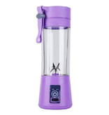 Qihui Portable Blender with 6 Milling Blades - Portable Smoothie Maker Juicer Juice Extractor Purple