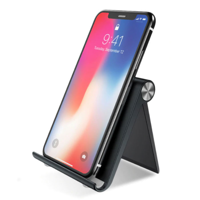 Universal Phone Holder Desk Stand - Video Calling Smartphone Holder Desk Stand Black