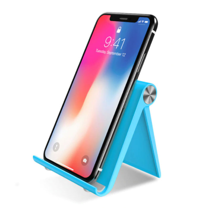 OLAF Support de bureau universel pour téléphone - Support de téléphone pour appel vidéo Support de bureau bleu