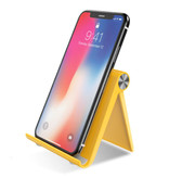 OLAF Support de bureau universel pour support de téléphone - Support de bureau pour smartphone jaune