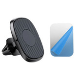 USLION Magnetic Phone Holder Car with Air Vent Clip and Magnetic Sticker - Universal Dashboard Smartphone Holder Black