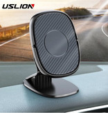 USLION Support de téléphone magnétique pour voiture avec support de tableau de bord et autocollant magnétique - Support universel pour smartphone noir