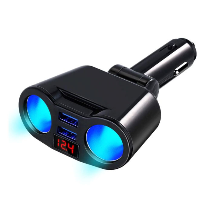 adaptador de cargador de coche rápido divisor de 2 enchufes USB doble  lighter