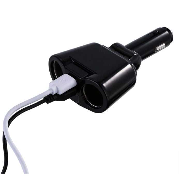 adaptador de cargador de coche rápido divisor de 2 enchufes USB doble  lighter